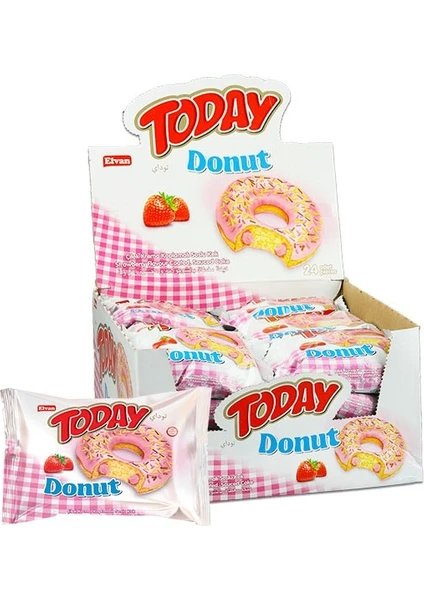 Today Donut Kek Çilekli 24 x 35 gr