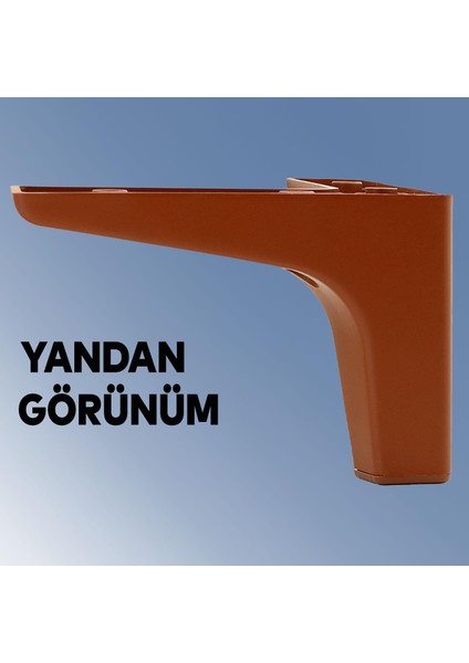 Sedef Lüks Mobilya Kanepe Sehpa Tv Ünitesi Koltuk Ayağı 10 cm Düz Kahverengi Ayakları (4 Adet) indirimleri