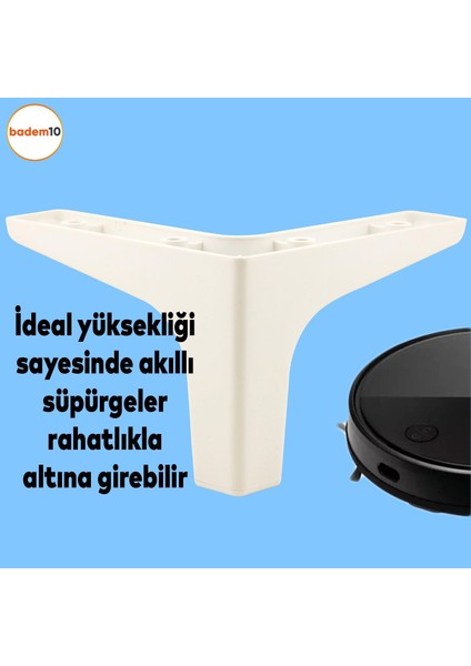 Sedef Lüks Mobilya Kanepe Sehpa Tv Ünitesi Koltuk Ayağı 12 cm Beyaz Ayakları (4 Adet) indirimleri