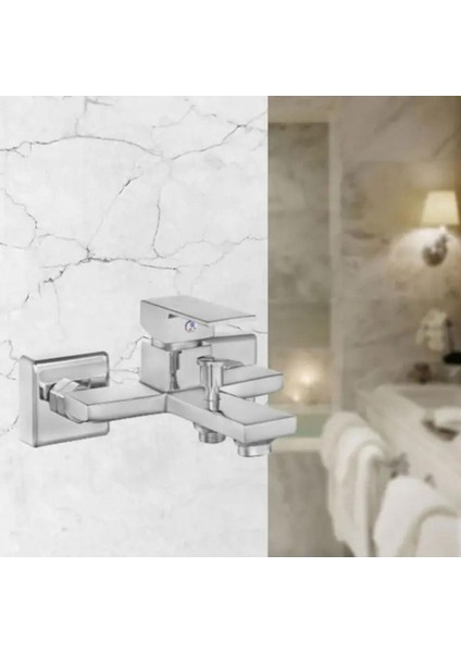 Banyo Mutfak Lavabo Bataryası Sıcak Soğuk Çift Su Girişli Musluk Batarya Evye
