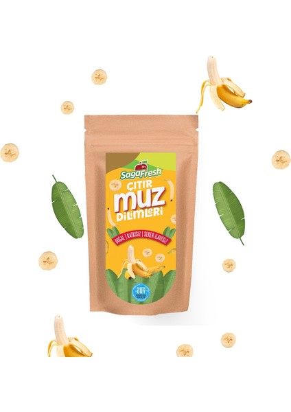 Sagafresh Dondurularak Kurutulmuş Muz Dilimleri 50 gr