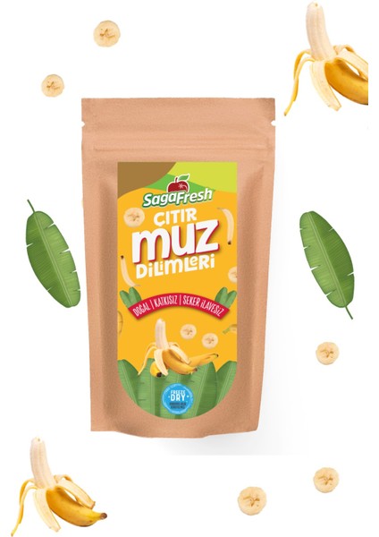 Sagafresh Dondurularak Kurutulmuş Muz Dilimleri 50 gr