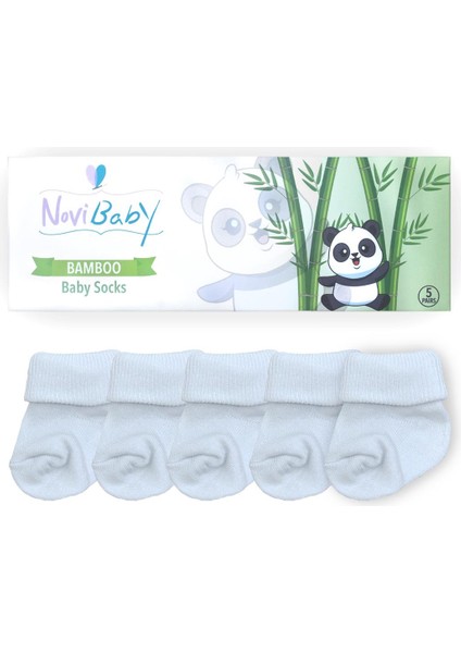 5'li Bambu Yenidoğan Bebek Çorap I Snow White Beyaz Kız Erkek Bebek Çorabı fiyatları