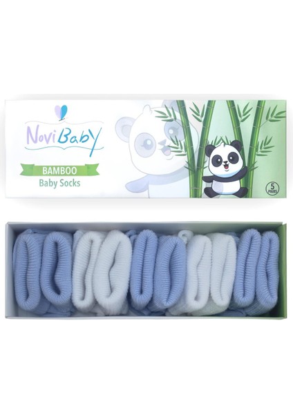 5'li Bambu Yenidoğan Bebek Çorap I Bluemy I Kız Erkek Bebek Çorabı