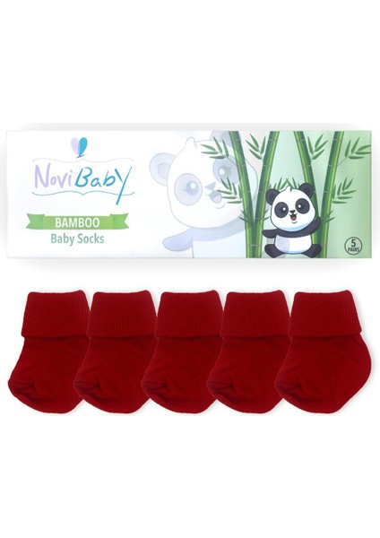 5'li Bambu Yenidoğan Bebek Çorap I Rudy Kırmızı Kız Erkek Bebek Çorabı fiyatları