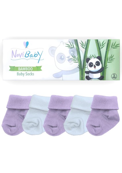 5'li Bambu Yenidoğan Bebek Çorap I Purpy I Kız Erkek Bebek Çorabı fiyatları