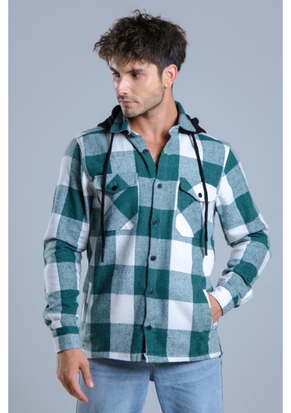 Çıkarılabilir Kapüşonlu Cepli Kışlık Oduncu Gömlek MAR4170 fiyatları