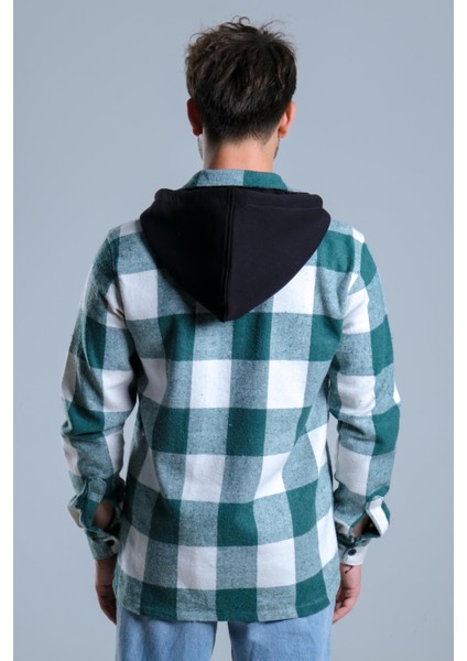 Çıkarılabilir Kapüşonlu Cepli Kışlık Oduncu Gömlek MAR4170 fırsatları