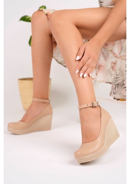 Dolgu Taban Dekolte Nut Cilt Ayakkabı fiyatları