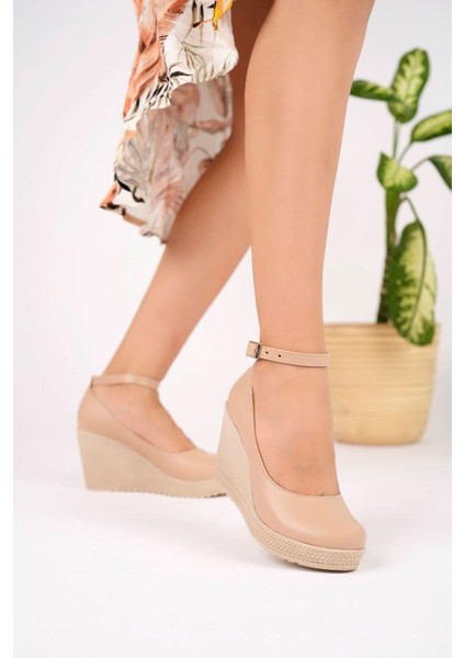 Dolgu Taban Dekolte Nut Cilt Ayakkabı modelleri