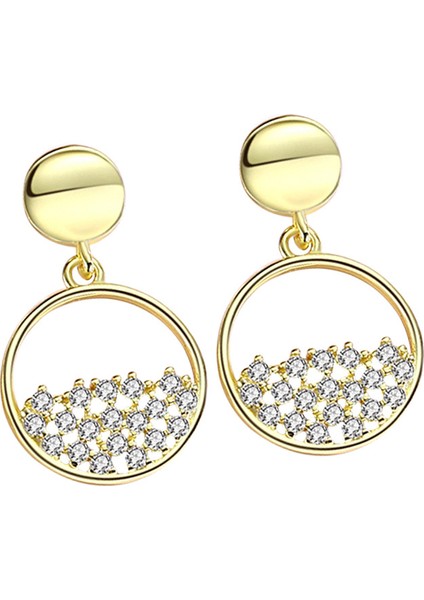 Geometrik Yuvarlak Tasarımlı Küpeler, Şık ve Çok Yönlü (Yurt Dışından)