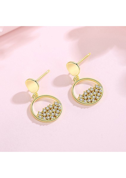 Geometrik Yuvarlak Tasarımlı Küpeler, Şık ve Çok Yönlü (Yurt Dışından) fiyatları