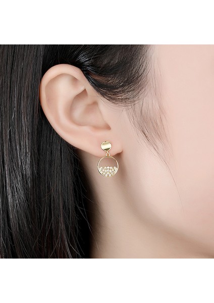 Geometrik Yuvarlak Tasarımlı Küpeler, Şık ve Çok Yönlü (Yurt Dışından) modelleri