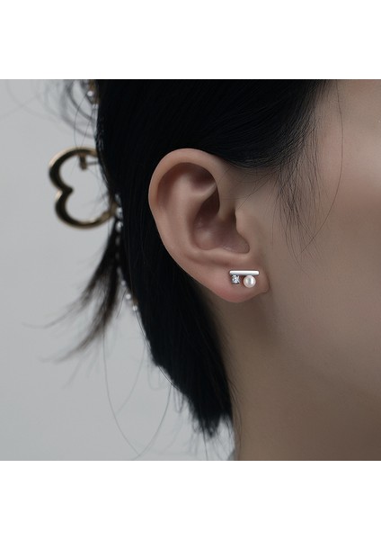 S925 Gümüş Küpe, Denge Ahşap Şekli Küpe (Yurt Dışından) modelleri