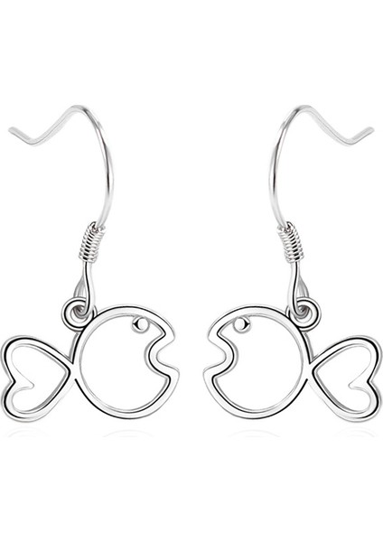 S925 Gümüş Küçük Balık Modelleme Küpe, Içi Boş Küpe (Yurt Dışından) fiyatları