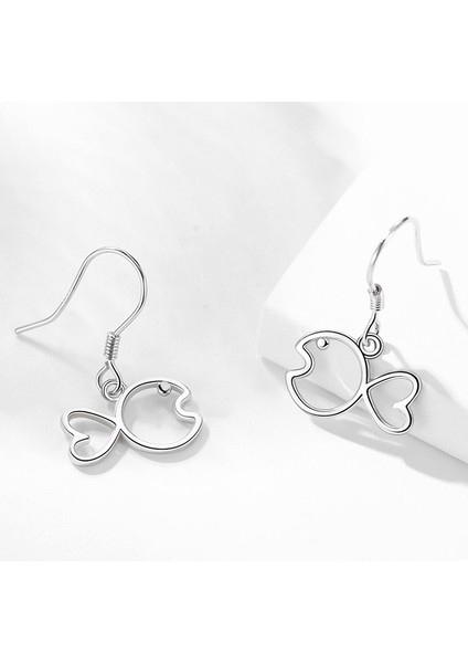 S925 Gümüş Küçük Balık Modelleme Küpe, Içi Boş Küpe (Yurt Dışından) modelleri