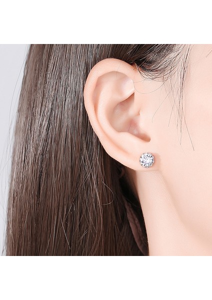 Zirkon Küpeler, S925 Ayar Gümüş Küpeler, Sade ve Şık (Yurt Dışından) indirimleri