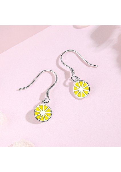 925 Ayar Gümüş Küpe, Limonlu Sevimli Küpe (Yurt Dışından) modelleri