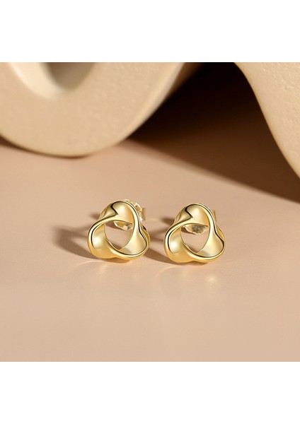 Fransız Saf Gümüş S925 Küpe, Retro Moda (Yurt Dışından)