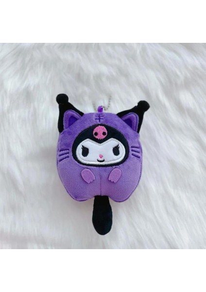 Lila Anime Kuromi Mini Peluş Anahtarlık