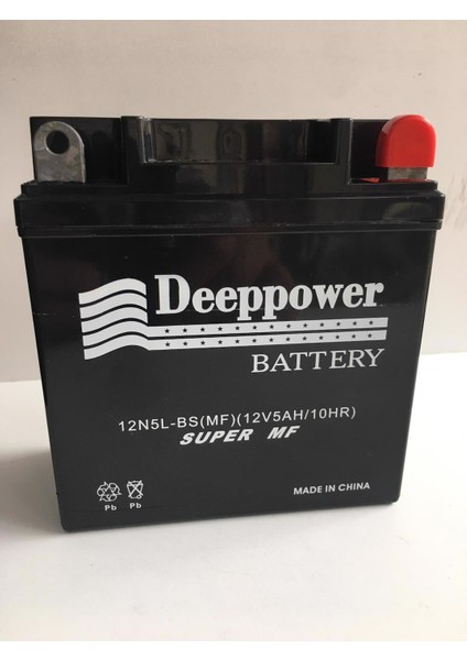 Deep Power Deeppower Akü12 V 5 Ah-Amper YB5L Bs Motosiklet Aküsü