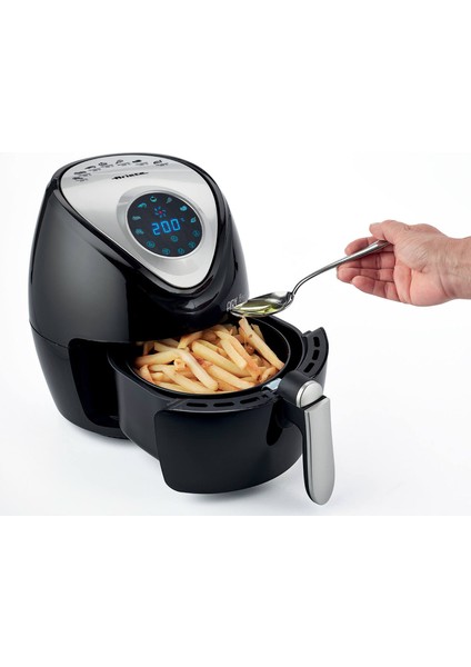 4616 Siyah Sıcak Hava Fritözü Air Fryer