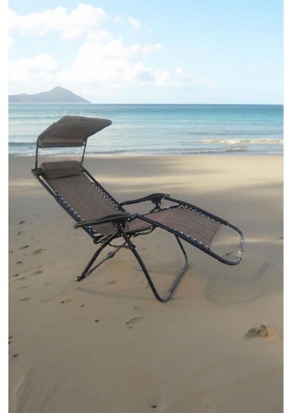 Kahverengi Kamp Sandalyesi, Gölgelikli Şezlong fiyatları