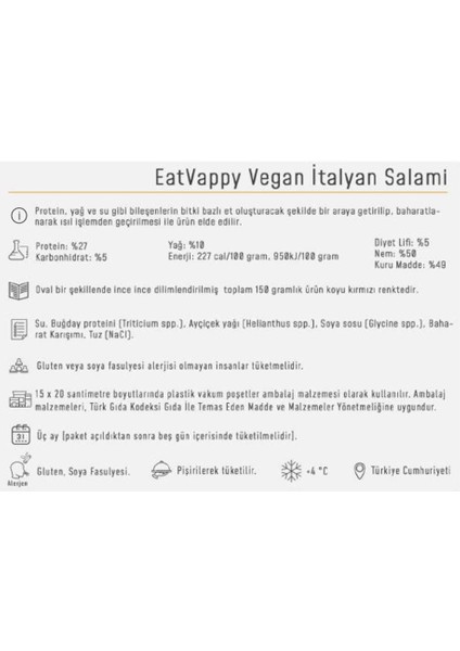 Vegan Italyan Salamı 150 gr