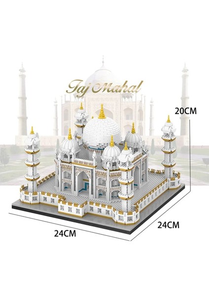 036 Adet Şehir Mini Tuğla Taj Mahal Dünya Ünlü Mimari Mikro Modeli Hindistan Yapı Taşları Yaratıcı Setleri Şehir Çocuk Oyuncakları