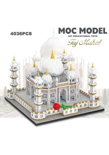 036 Adet Şehir Mini Tuğla Taj Mahal Dünya Ünlü Mimari Mikro Modeli Hindistan Yapı Taşları Yaratıcı Setleri Şehir Çocuk Oyuncakları fiyatları