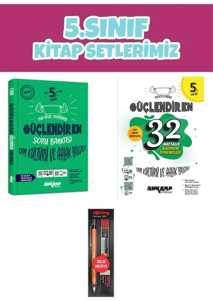 5.Sınıf Güçlendiren Din Kültürü Kültürü ve Ahlak Bilgisi Soru Bankası - 32 Haftalık Kazanım Denemeleri