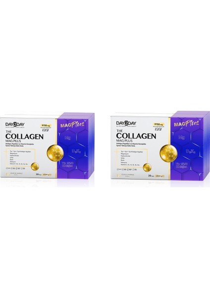 Collagen Mag Plus Çilek Karpuz Aromalı 30 Saşe 2'li