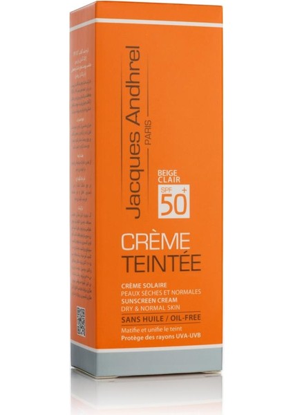 Renkli Güneş Kremi Spf 50+ Kuru ve Normal Cilt 50 ml