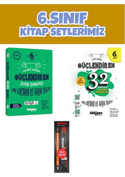 6.Sınıf Güçlendiren Din Kültürü Kültürü ve Ahlak Bilgisi Soru Bankası - 32 Haftalık Kazanım Denemeleri
