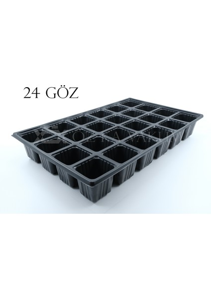 24 Göz Fidelik Fide Viyolü Fide Kabı (50 Adet)