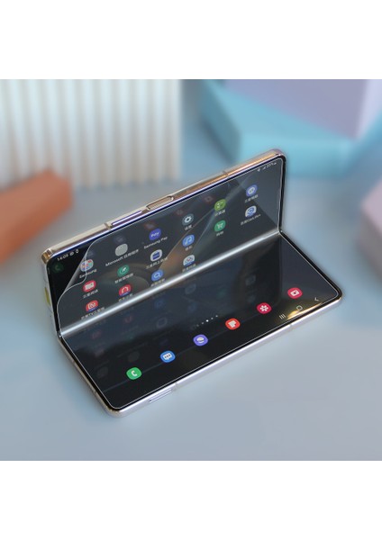 Cep Case Samsung Galaxy Z Fold 3 Ekran Koruyucu Hizalama Aparatlı Tak Yapıştır Easy App Tam Koruma