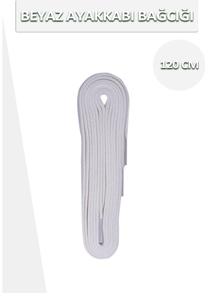 Lucky Siyah&beyaz 2'li Ayakkabı Bağcığı Yassı Bağcık 120 cm