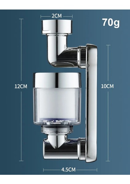 FAWER Faucet & Shower Fawer Arıtmalı 1080 Derece Dönebilen Evrensel Perlatör Musluk Ucu Filtre Musluk Başlığı