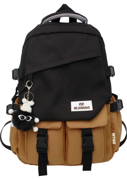 Renk Kontrastı Sırt Çantası (Yurt Dışından)