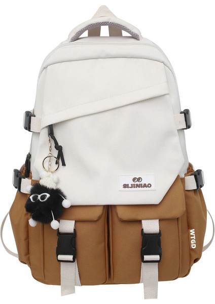 Renk Kontrastı Sırt Çantası (Yurt Dışından)