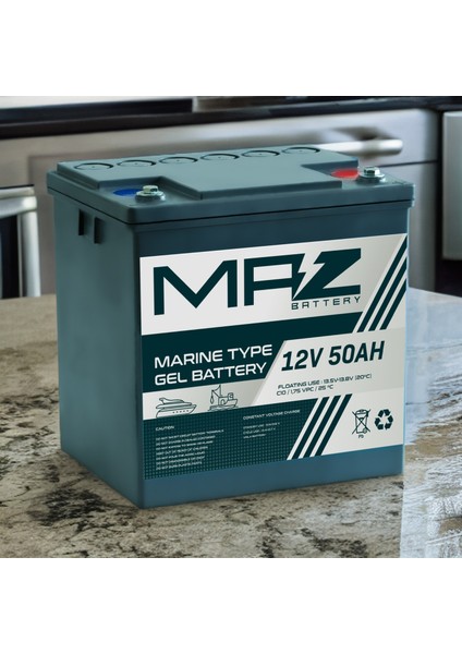 12 Volt 50 Amper (Ah) Marine Jel VRLA Akü (Yeni Üretim) indirimleri