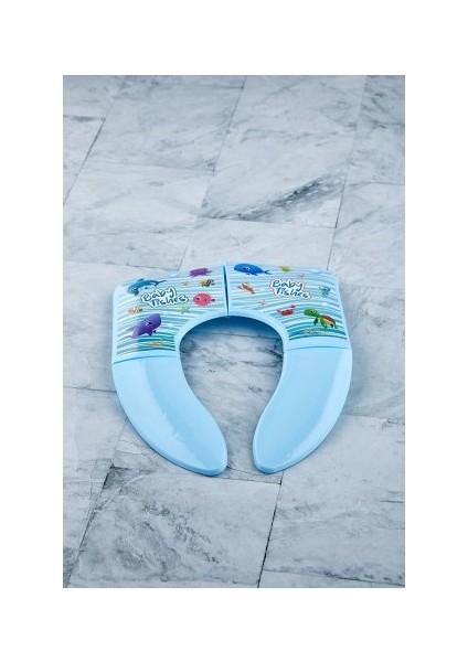 Katlanabilir Portatif Kolay Taşınabilir Çocuk Klozet Kapağı Adaptörü Mavi fiyatları