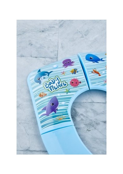 Katlanabilir Portatif Kolay Taşınabilir Çocuk Klozet Kapağı Adaptörü Mavi modelleri