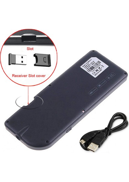 K02+ Kablosuz Bluetooth Lazerli Rii Mini Klavye Touchpad Mouse Pc Laptop Için (Yurt Dışından)