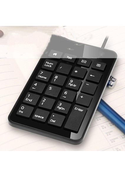 Evrensel Sayısal Tuş Takımı USB Tel Mini Numarası Klavye Tuş Dizüstü Masaüstü Pc Bilgisayar Için Numpad 23 Tuşları Klavye (Yurt Dışından)