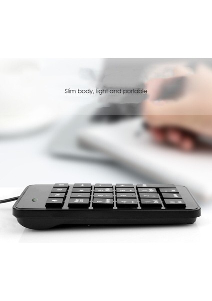 Evrensel Sayısal Tuş Takımı USB Tel Mini Numarası Klavye Tuş Dizüstü Masaüstü Pc Bilgisayar Için Numpad 23 Tuşları Klavye (Yurt Dışından)