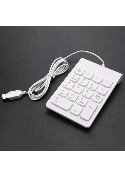Mini USB Kablolu Sayısal Tuş Takımı Numpad 18 Tuşları Muhasebe Veznedar Dizüstü Windows Android Dizüstü Tablet Pc Için Dijital Klavye ( (Yurt Dışından)