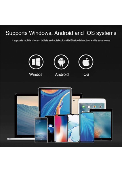 Hafif Kullanışlı Mini Taşınabilir Katlanır Klavye Ios Android Windows iPad Tablet Telefon Için Kablosuz Bluetooth Klavye Şarj Edilebilir (Yurt Dışından)