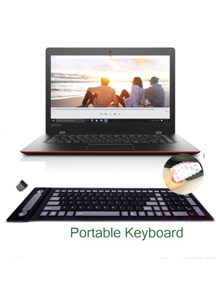 Katlanabilir Silikon Kablosuz Klavye 2.4g USB Esnek Su Geçirmez Ince Klavye Pc Laptop Için Evrensel Sessiz Roll Up Tuş Takımı (Yurt Dışından) indirimleri
