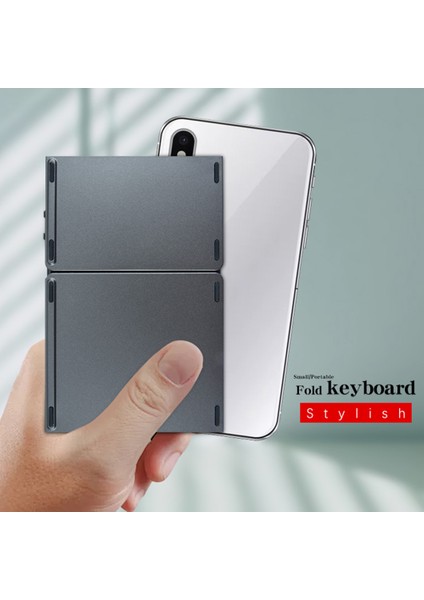 B033/B033 PLUS/B089T Taşınabilir Mini Kablosuz Katlanır Klavye Touchpad ile Ios Android Windows Tablet Telefon Için Bluetooth Tuş Takımı (Yurt Dışından)